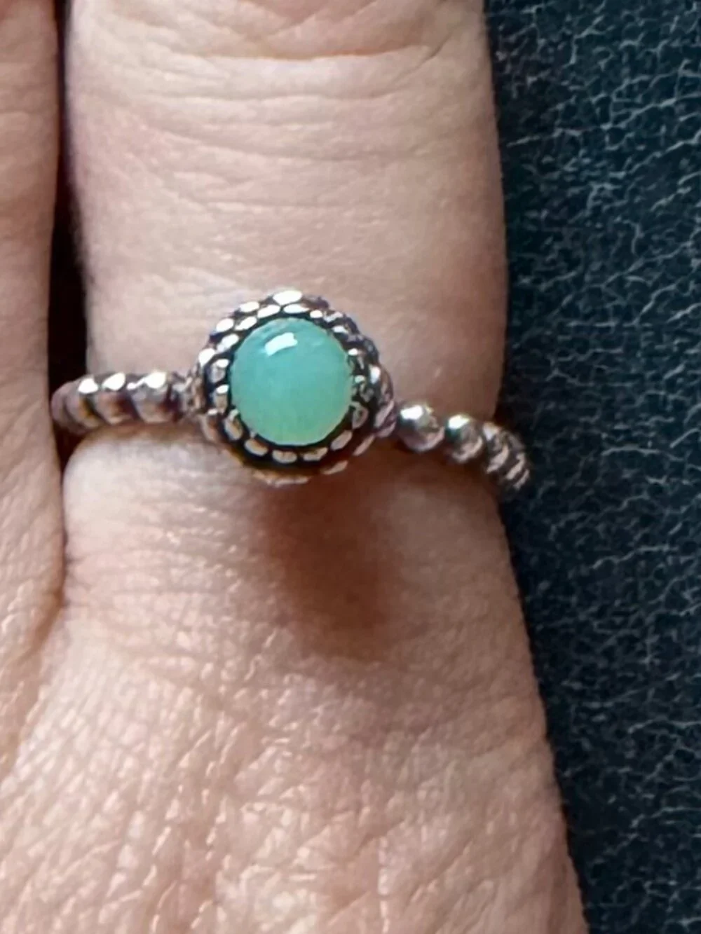 Retired Pandora Sterling Silver Gemstone Stacking Rings Set of 3 Size 6